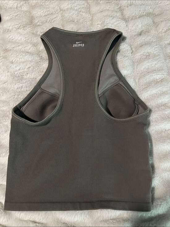 SKIMS Tops - Nike SKIMS Olive Ribbed Racerback Tank Top